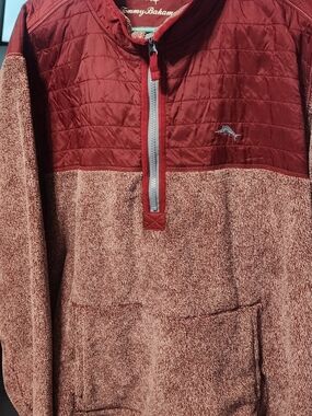 Tommy Bahama Men's Red Half-Zip Pullover Sweater Sz 3X